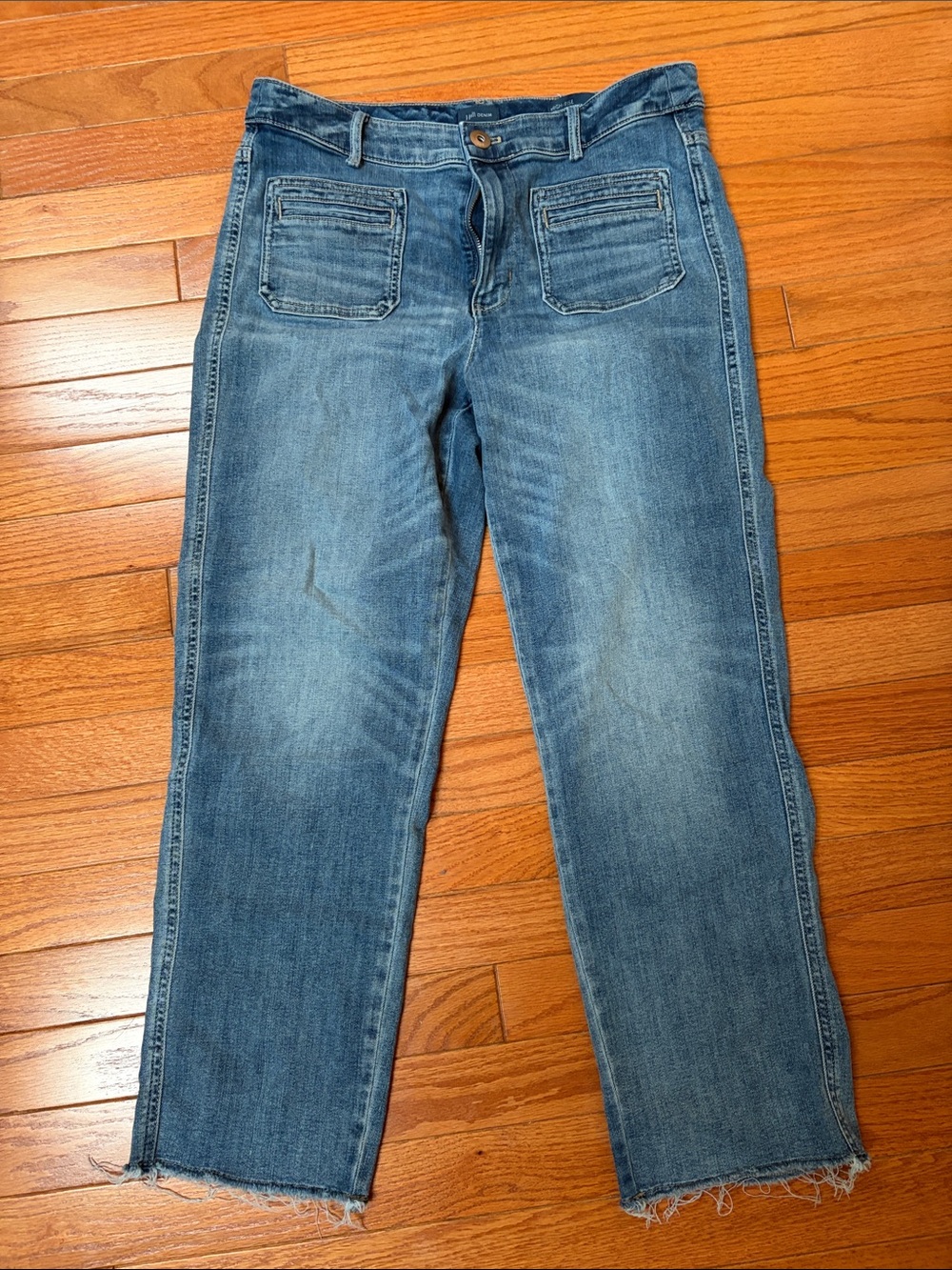 J Jill High Rise Straight Leg Ankle Jeans 8